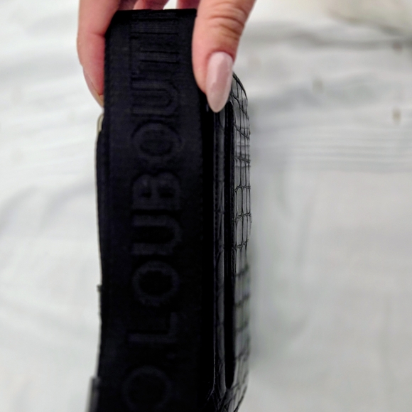 Christian Louboutin Black Croc-Embossed Women's Bag - Picture 5 of 16